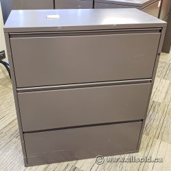 Dark Grey Meridian 3 Drawer Lateral File Cabinet, Locking SND